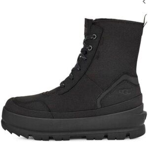 UGG The Ugg Lug Sneaker Boots Weatherproof Tactical Black Canvas size 8.5 Women